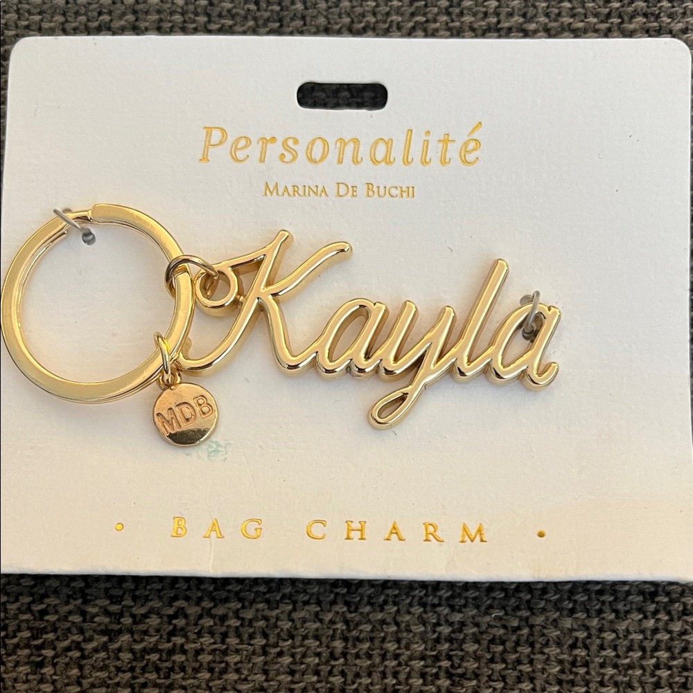 Gold 'Kayla' Bag Charm